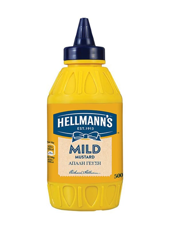 Απαλή μουστάρδα φιάλη 500g HELLMANN'S