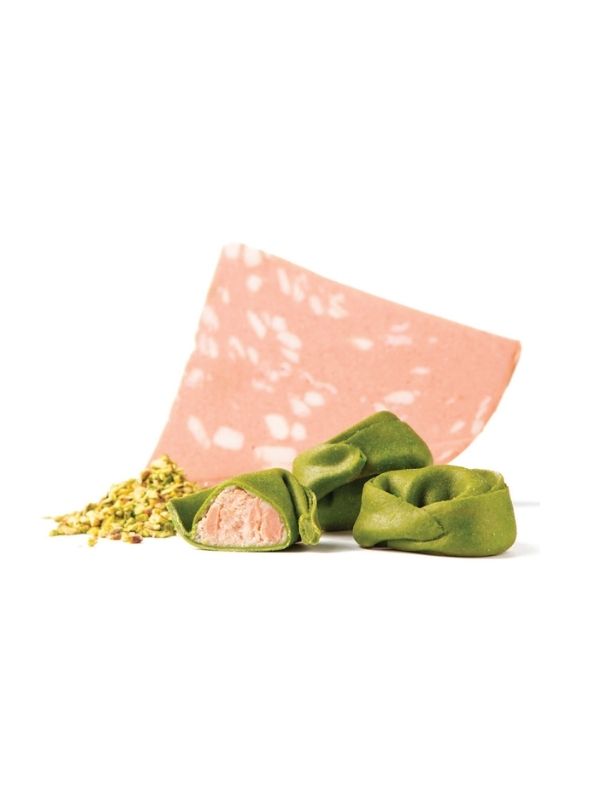 GREEN TORTELLO 50g WITH MORTADELLA AND PISTACHIO 2.5kg DEL PRETE