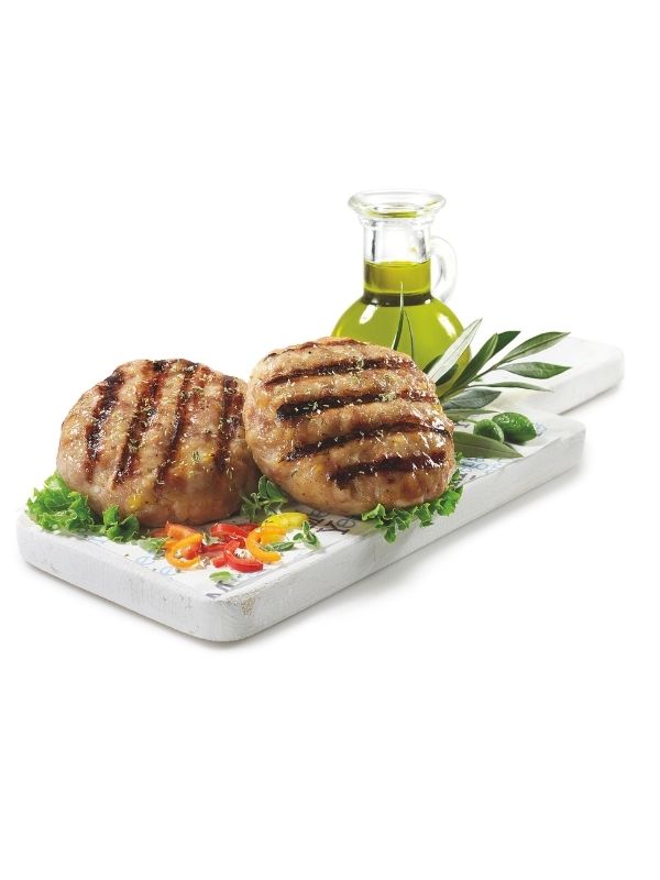CHICKEN BURGER PATTY HANDMADE 130g 4.29kg MEGAS YEEROS
