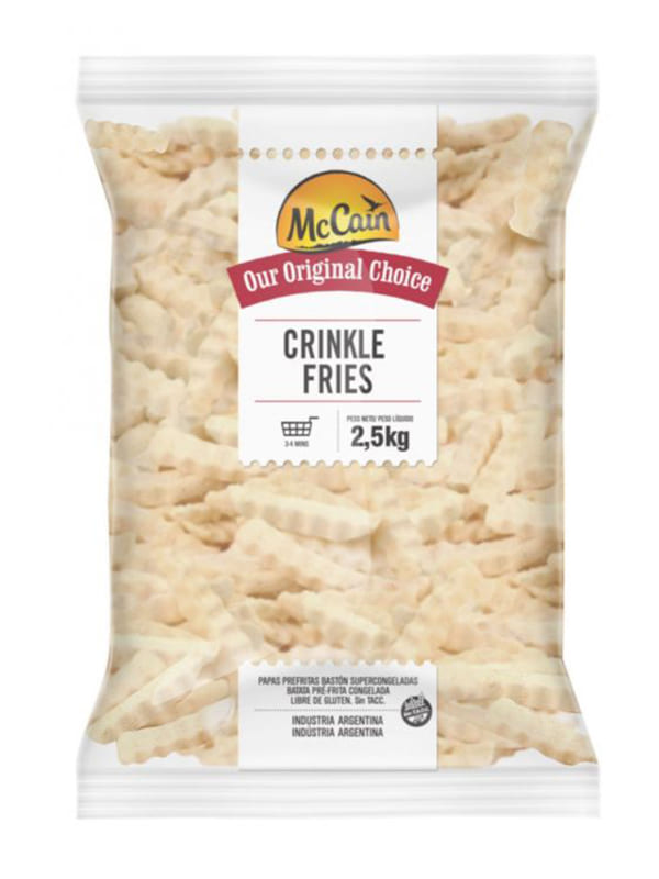 Πατάτες προτηγανισμένες  Crinkle cut 2.5kg McCain