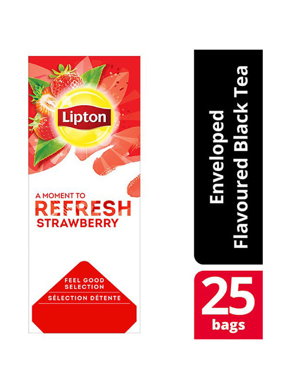 Lipton μαύρο τσάι φράουλα (25χ1.6gr)