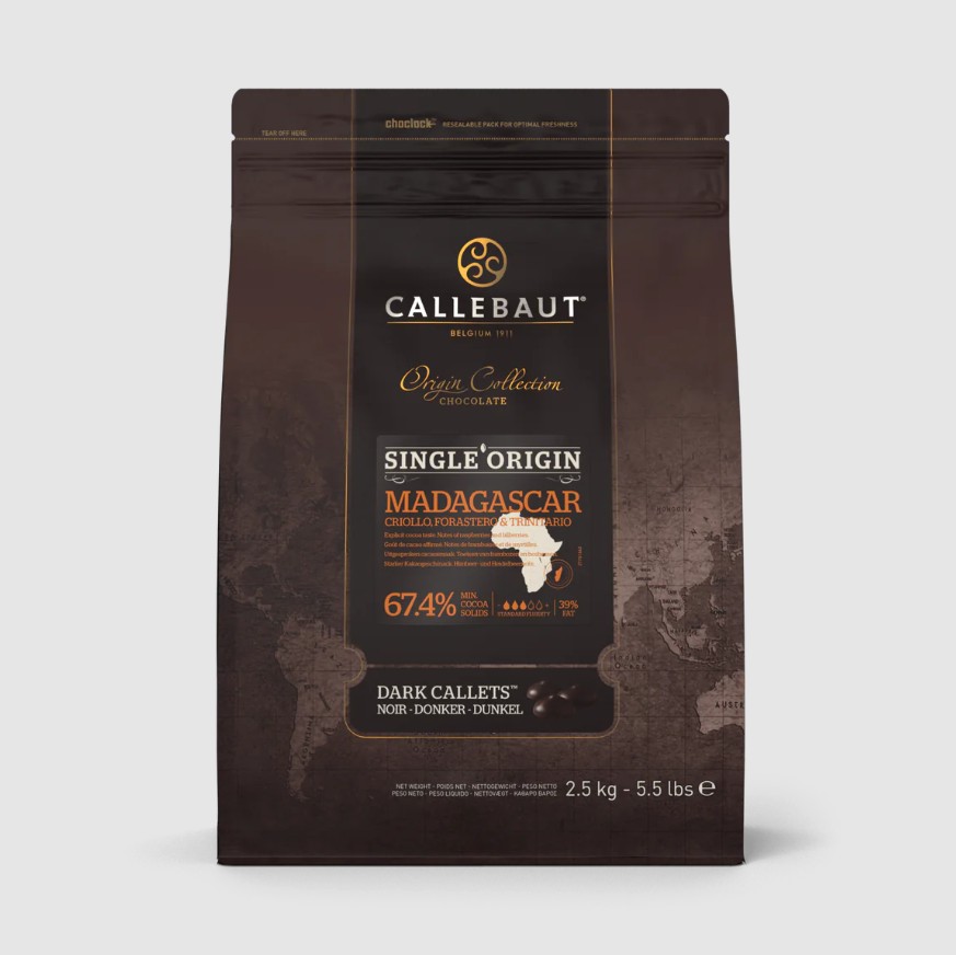 ΣΟΚΟΛΑΤΑ MADAGASCAR DARK CALLETS BARRY CALLEBAUT 4Χ2.5kg
