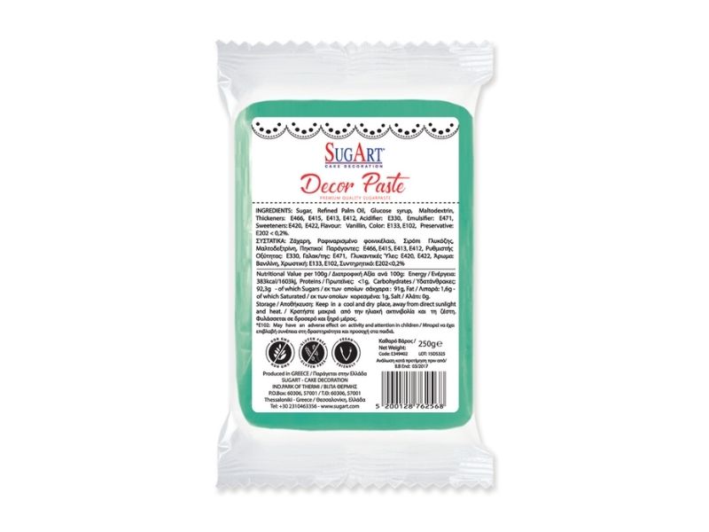 Decor Sugar Paste Mint Colour 1kg