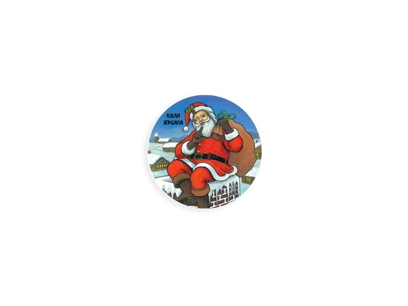 Christmas Plaque - Santa on Chimney 1X(1packX10pcs)
