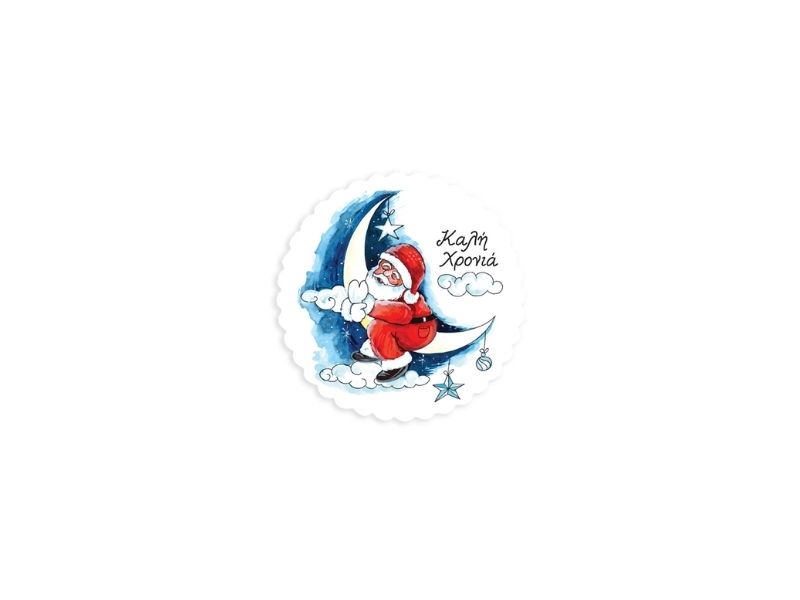 Christmas Base Plaque - Santa & Moon 20X(1packX10pcs)