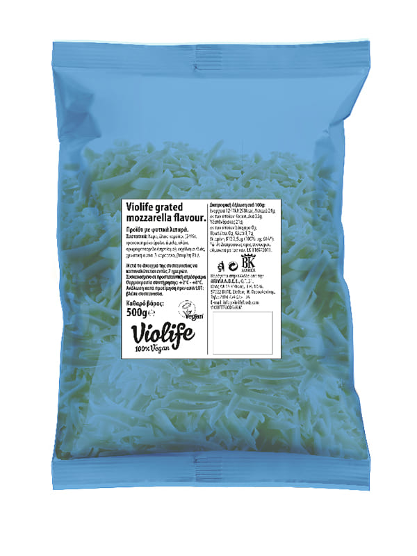 Vegan mozzarella τριμμένη 500g VIOLIFE