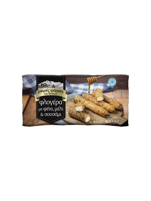 Flogera with Feta, Honey & Sesame 16x400gr Mikres Farmes tou Vounou