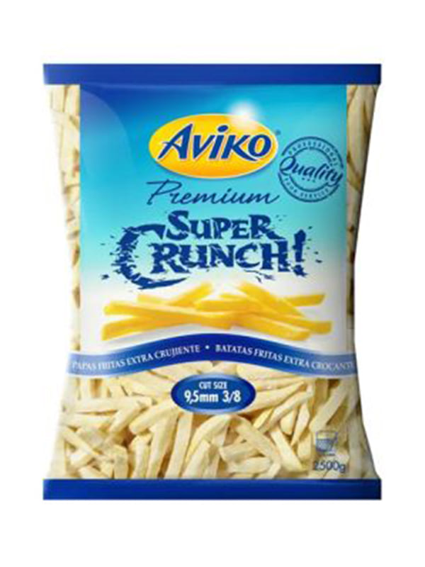 Aviko pre-fried potatoes super crunch 9.5x9.5 2.5kg