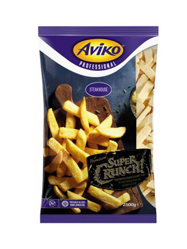 Aviko pre-fried potatoes super crunch steak 2.5kg