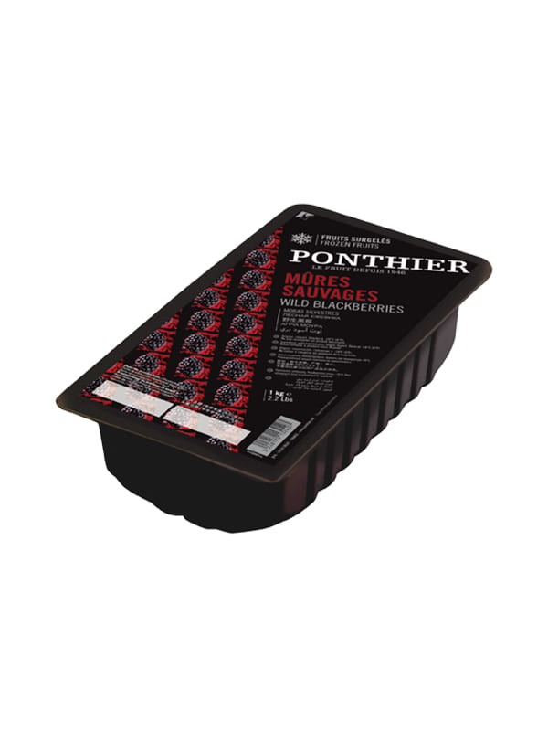 Frozen fruit black berries 1kg Ponthier