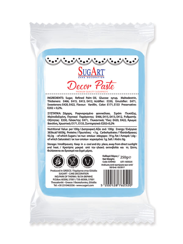 Decor paste ζαχαρόπαστα σιέλ 1kg