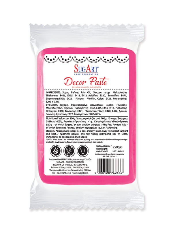 Decor Sugar Paste Fuchsia Colour 1kg (12 pcs)