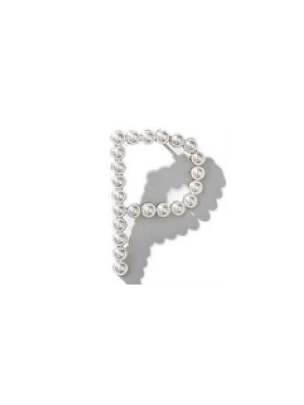 Wedding Monogram Ρ with Rhinestones