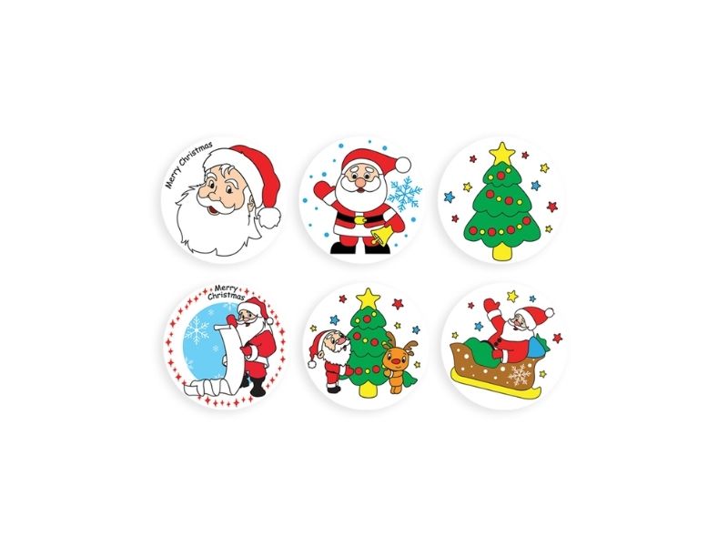 Christmas Base Plaque Cake Toppers 6 Designs Assorted 20X(1 pack x 30pcs)