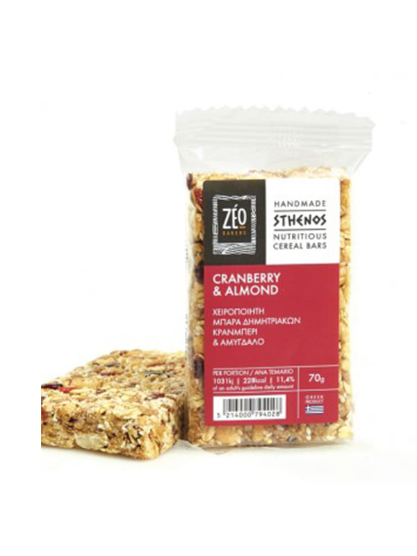 Display bars cranberry - αμύγδαλο 12Χ(12τεμΧ70g) ΖΕΩ