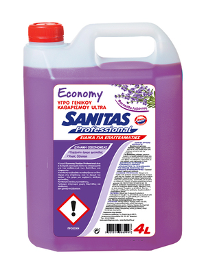 Υγρό γενικού καθαρισμού λεβάντα Sanitas 4lt