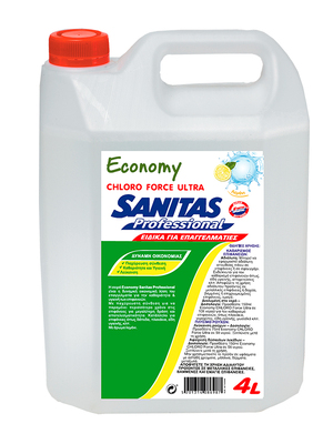 Χλώριο ultra (παχύρευστο) λεμόνι 4lt SANITAS